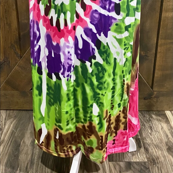 Purple and Green Tie Dye Maxi Dress NWT - Picture 11 of 15
